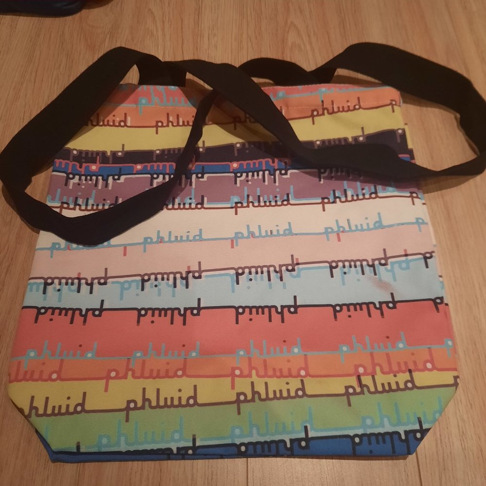 NWOT The Phluid Project Rainbow Multicolor Tote